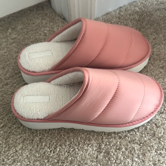 Anthropologie Maeve pink puffy platform slippers Size Medium - Picture 2 of 6